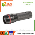 Vente en gros Prix à bas prix Taille de poche Utilisation à domicile Aluminium Matal Long Range Zoomable Focus 3W Cree puissante torche à lampe torche